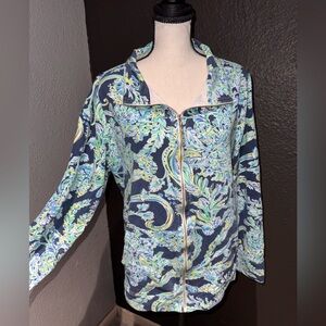 Lilly Pulitzer- Floral Zip-Up Jacket